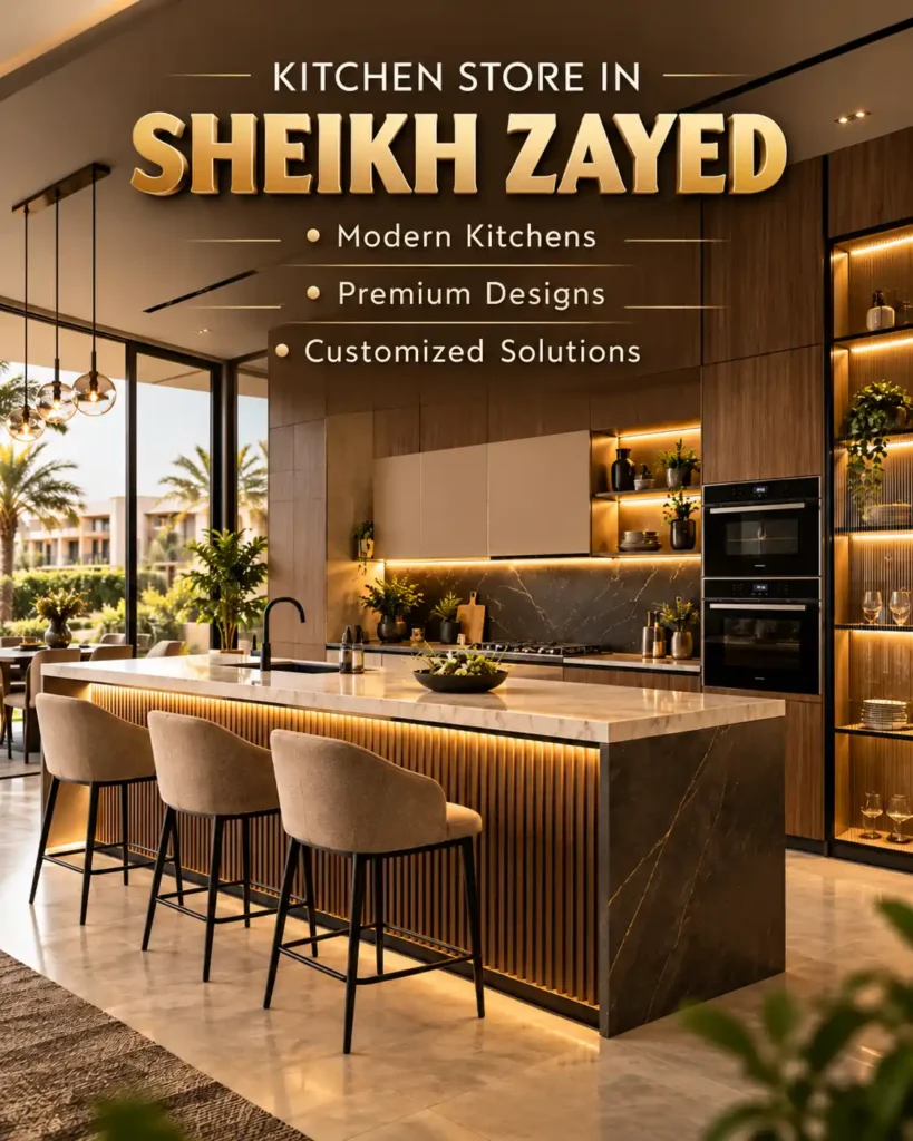 Kitchen Store in Sheikh Zayed | Modern Custom Kitchens | Woodcraft